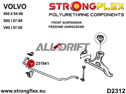 231941A: Stabilisatorlager SPORT vorne - Volvo 240 (75-93)