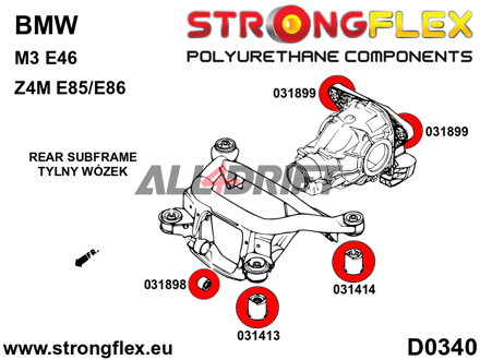 031414B Hinterachsrahmen Lagerbuchse BMW E46 / X3 / Z4