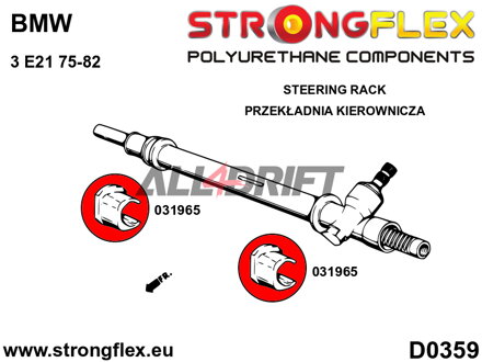 036098A Komplettes Polyurethan SPORT Achslagerbuchsen-Set - BMW I (75-82) E21