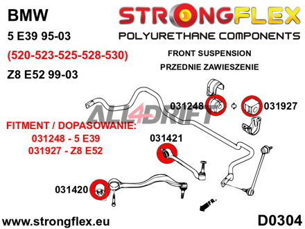 036234B Komplettsatz Achsgummilager E39 Touring BMW