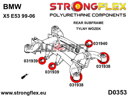 031939B Vorderer Silentblock Hinterachs-Differentialaufhängung BMW