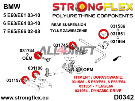 031586A Silentblock Hinterachs-Stabilisator SPORT BMW