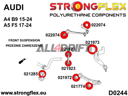 022074A Buchse für oberen vorderen Querlenker SPORT Audi A4 / A5
