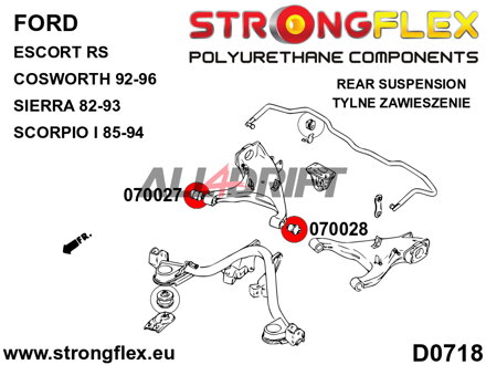 070027A: Äußeres Gummilager Hinterachs-Querlenker SPORT - Ford Sierra MK1/MK2/XR4i/RS Cosworth (82-93)