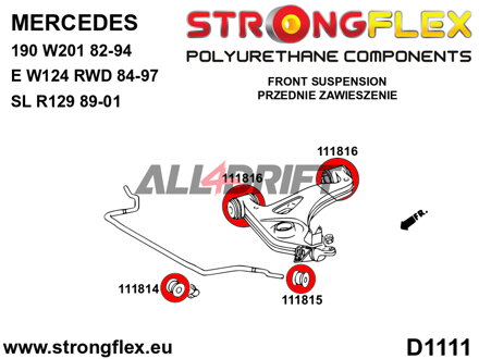 111814A Silentblock für vorderen Stabilisator innen SPORT Chrysler / Mercedes