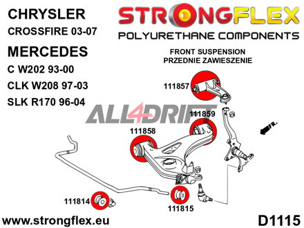 111815B Vorderes äußeres Stabilisatorlager Chrysler / Mercedes