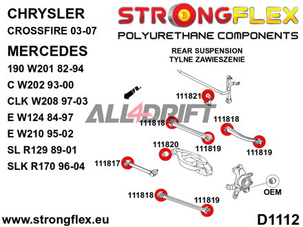 111820B Buchse für innere Hinterachs-Spurstange 33mm Chrysler / Mercedes
