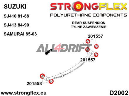 201558A Blattfederbuchse SPORT - Suzuki Samurai / SJ410 / SJ413 (81-03)