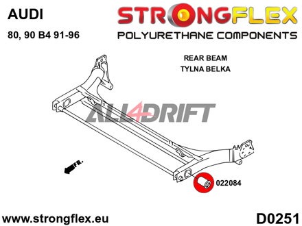 022084A Polyurethanbuchse Hinterachslenker SPORT Audi 80/90 B4