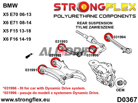 031991A Vorderes SPORT Hinterachs-Querlenkerlager unten BMW X5 / X6