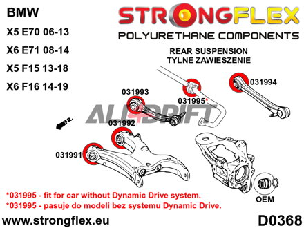 031995A Polyurethan-Buchse Hinterachs-Stabilisator SPORT BMW X5 / X6