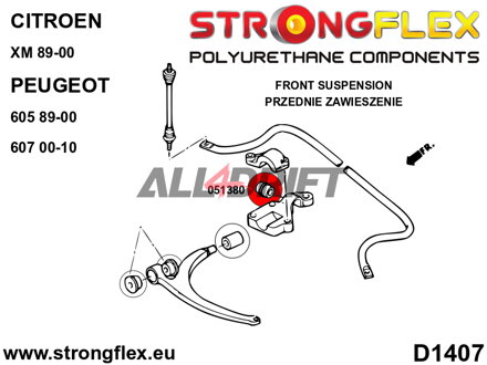 051380B Stabilisatorlagerung Vorderachse Citroën / Peugeot