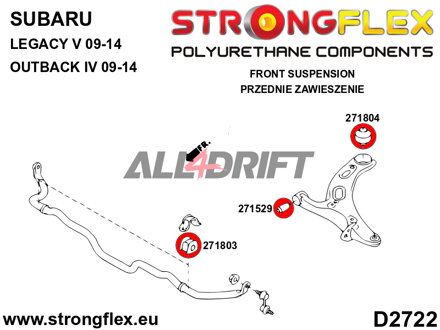 271803B Stabilisatorlager vorne - Subaru Legacy V / Outback IV (09-14) BM BR