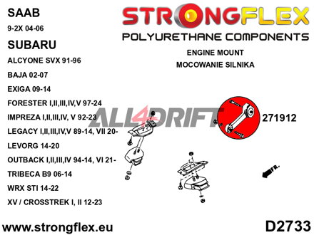 271912A Lagerung Drehmomentstütze SPORT - Saab 9-2X (04-06)