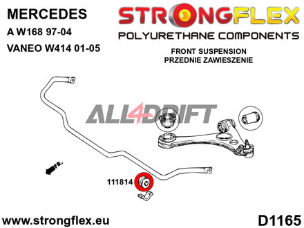 111814A Silentblock für vorderen Stabilisator innen SPORT Chrysler / Mercedes
