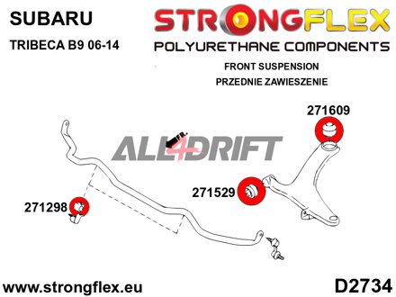 271298A Stabilisatorlager vorne 25mm SPORT - Subaru Tribeca B9 (06-14) WX