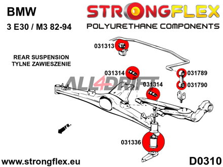 031790B Stabilisator Strebenbuchse Hinterachse zum Querlenker BMW