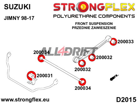 200031A Vorderer Stabilisatorlager SPORT - Suzuki Samurai / SJ410 / SJ413 (81-03)