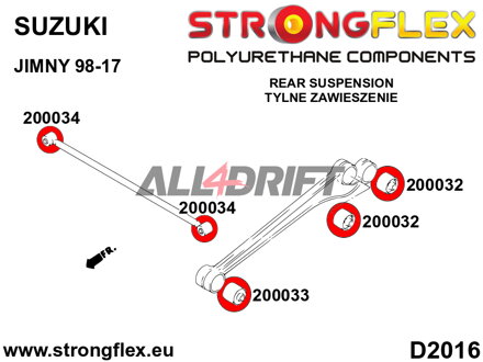 200034A SPORT Polyurethanbuchse für Panhardstab – Suzuki Jimny (98-17)