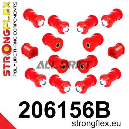 206156B Buchsen-Satz für die vordere und hintere Radaufhängung - Suzuki Samurai / SJ410 / SJ413 (81-03)