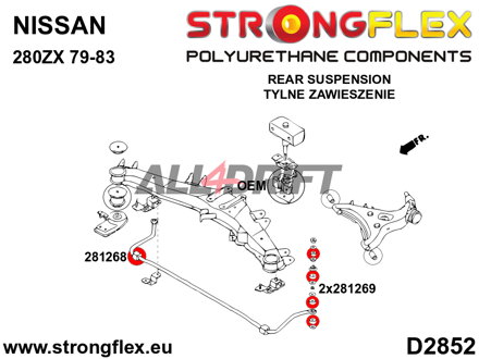 281268A Hinterachs-Stabilisatorbuchse SPORT - Nissan II (90-96) Z32