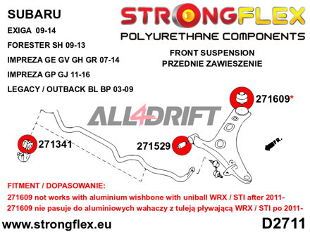 271529B Vorderer Querlenkerlager - Subaru Tribeca B9 (06-14) WX