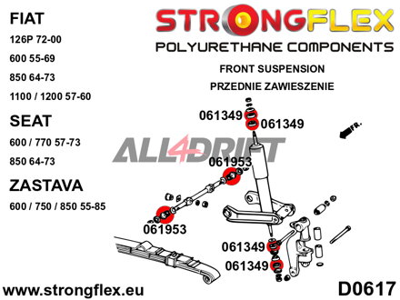 061349A Stoßdämpferlagerung SPORT - Fiat 126P (72-00)