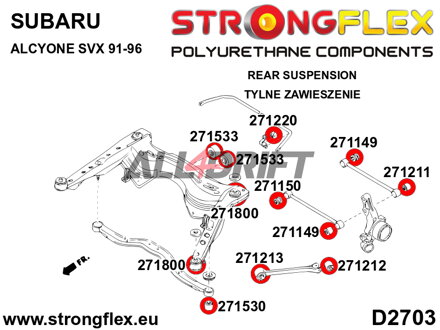 271220B Hinterachs-Stabilisatorlager 17mm - Subaru Alcyone SVX (91-96)