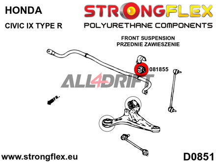 081855A: Sport Stabilisatorlager vorne - Honda IX (15-17) FK2 Type R