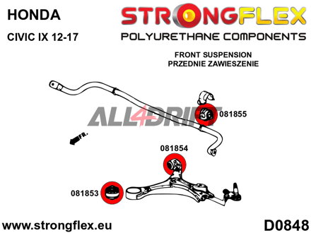 081855B: Stabilisatorlager vorne - Honda IX (15-17) FK2 Type R