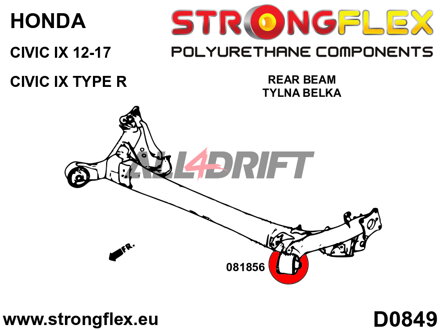 086241A: SPORT-Satz für Vorderachslagerung und Hinterachsträger - Honda IX (12-17) FK / FG / FA / FD