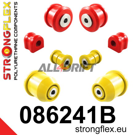 086241B: Polyurethan-Buchsen-Satz Vorderachse und Hinterachsträger - Honda IX (12-17) FK / FG / FA / FD