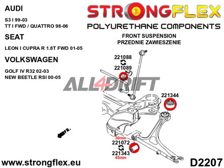 221089B Stabilisatorlager vorne Audi / VW / Škoda