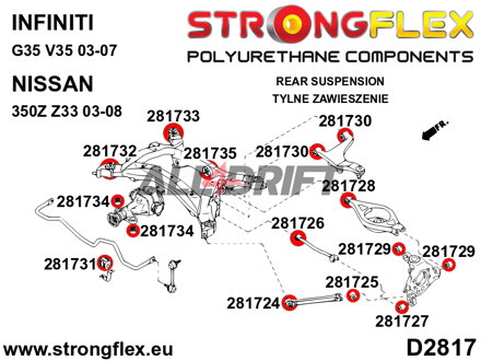 286199B Komplettes Achslager-Set Infiniti / Nissan