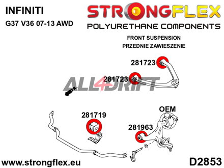 281719A Stabilisatorlager SPORT Infiniti / Nissan
