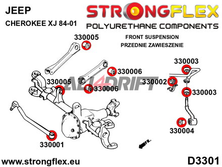 330003A Stabilisator Koppelstangen Buchse SPORT - Jeep II (84-01) XJ