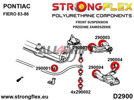290004A Querlenkerbuchse unten SPORT - Pontiac Fiero 83-87