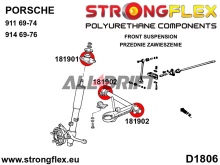 181902A Sport Polyurethan-Buchse für den unteren Querlenker vorne - Porsche 911 (74-89)