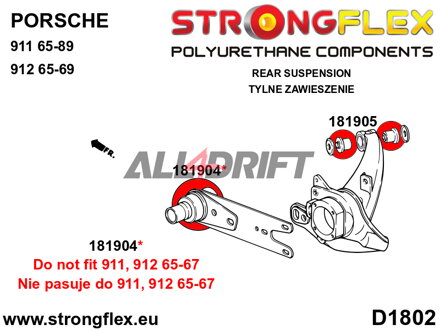 181905B Buchse für hinteren Querlenker - Innenseite - Porsche 911 (74-89)