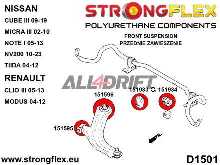 156081A SPORT-Buchsen-Satz für die Vorderachse