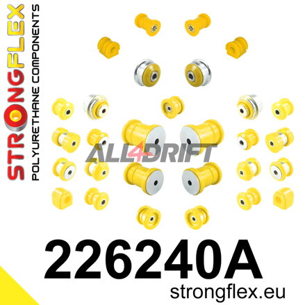 226240A Komplettes SPORT-Polyurethan-Achsbuchsen-Set Audi A1