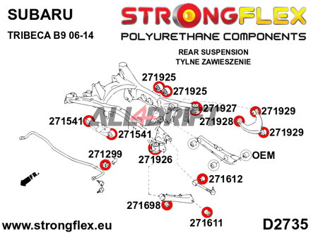 271299A Hinterachs-Stabilisatorbuchse 15mm SPORT - Subaru Tribeca B9 (06-14) WX