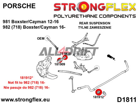 181910A Querlenkerbuchse – innere SPORT - Porsche 911 996 (97-04)