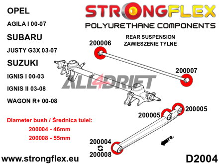 200007A Hinterachs-Panhardstab-Lagerung - zur Karosserie SPORT