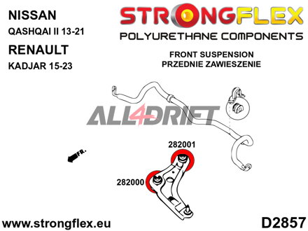 282001B Hintere Querlenkerbuchse Nissan / Renault