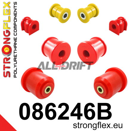 086246B Polyurethan-Buchsen-Satz Vorderachse und Hinterachsträger Honda City / Insight / Jazz