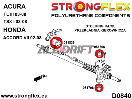 081706A SPORT Polyurethan-Buchse Lenkgetriebehalterung - Acura III (03-08) UA6 / UA7