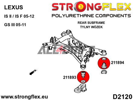 211894B Achsträger Gummilager – hinten – Lexus III (05-11) S190
