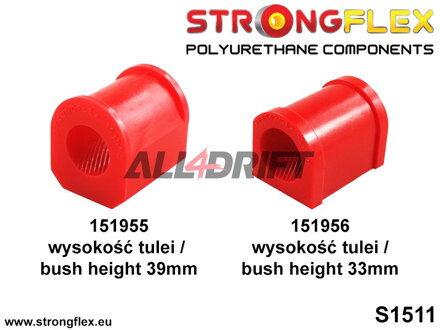 156095A Sada silentbloků předního zavěšení SPORT - Renault Rapid / Extra / Express (85-02)