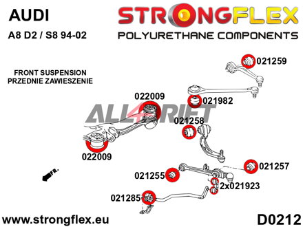 026241A SPORT-Buchsen-Satz für Vorderachsträger Audi A8 / S8